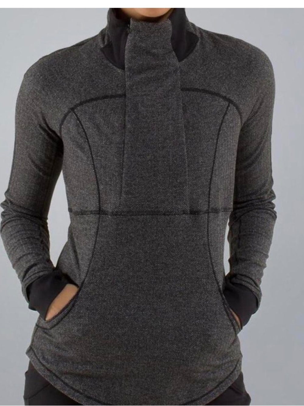 Lululemon Half Zip Pullover - Heathered Herringbone Pattern